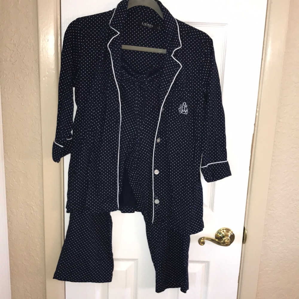 Ralph Lauren Navy/ white pajamas